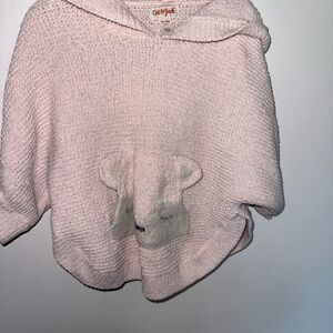 Cat & Jack Light Pink Hooded Sweater with Bear Pocket